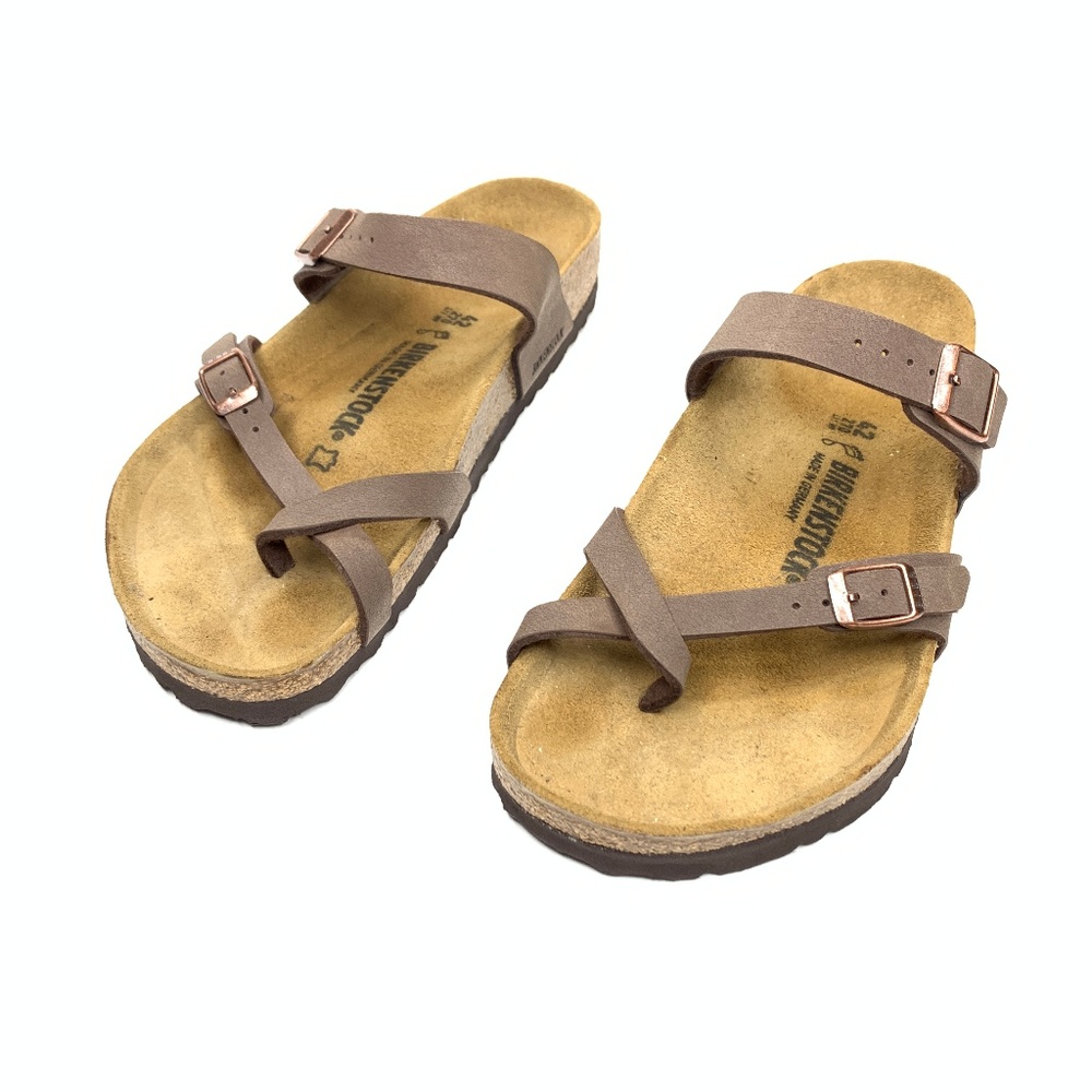 Birkenstock Mayari Mocca Birko-Flor Buckle Sandals